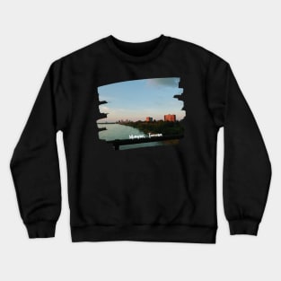 Photo of Memphis Tennessee sunset skyline night sky USA city break Crewneck Sweatshirt